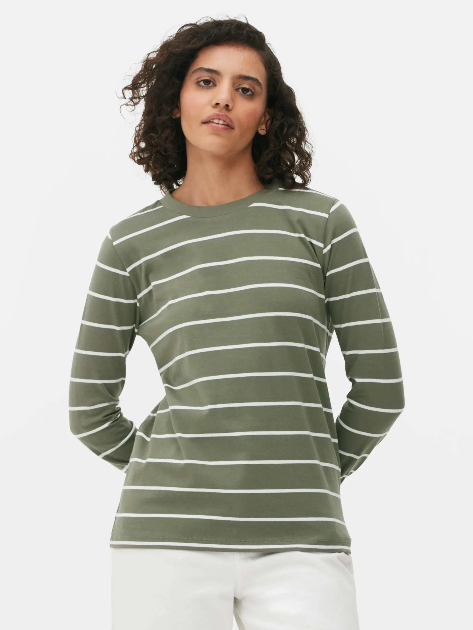 Camiseta De Manga Larga A Rayas