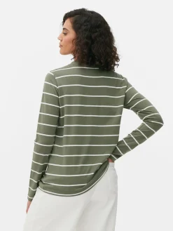 Camiseta De Manga Larga A Rayas