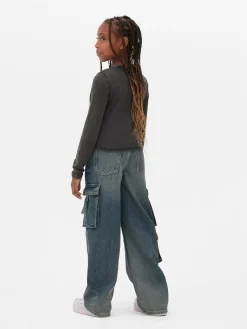 Camiseta De Manga Larga Con Lavado ácido