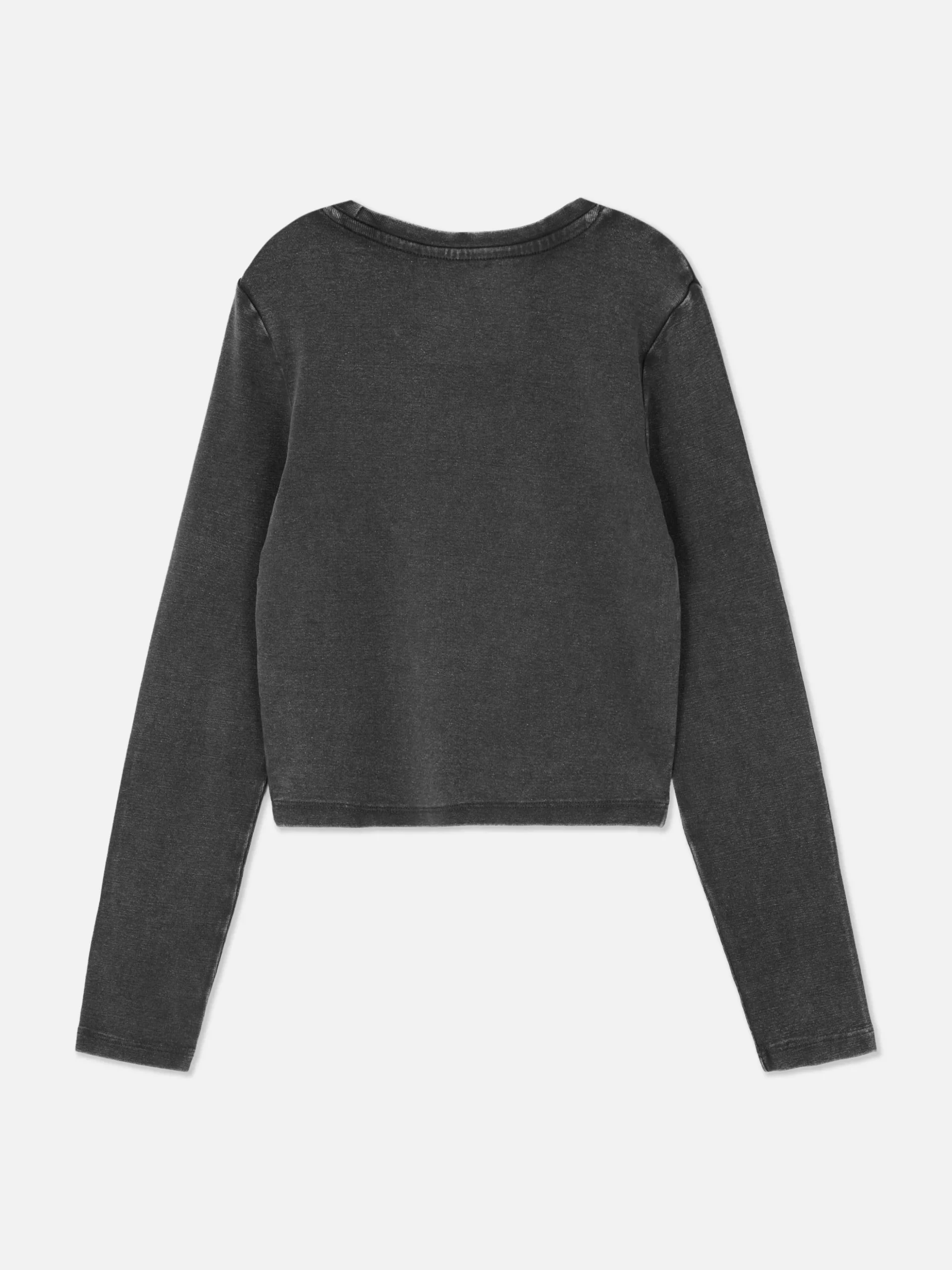 Camiseta De Manga Larga Con Lavado ácido