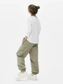 Camiseta De Manga Larga Con Estampado En El Pecho