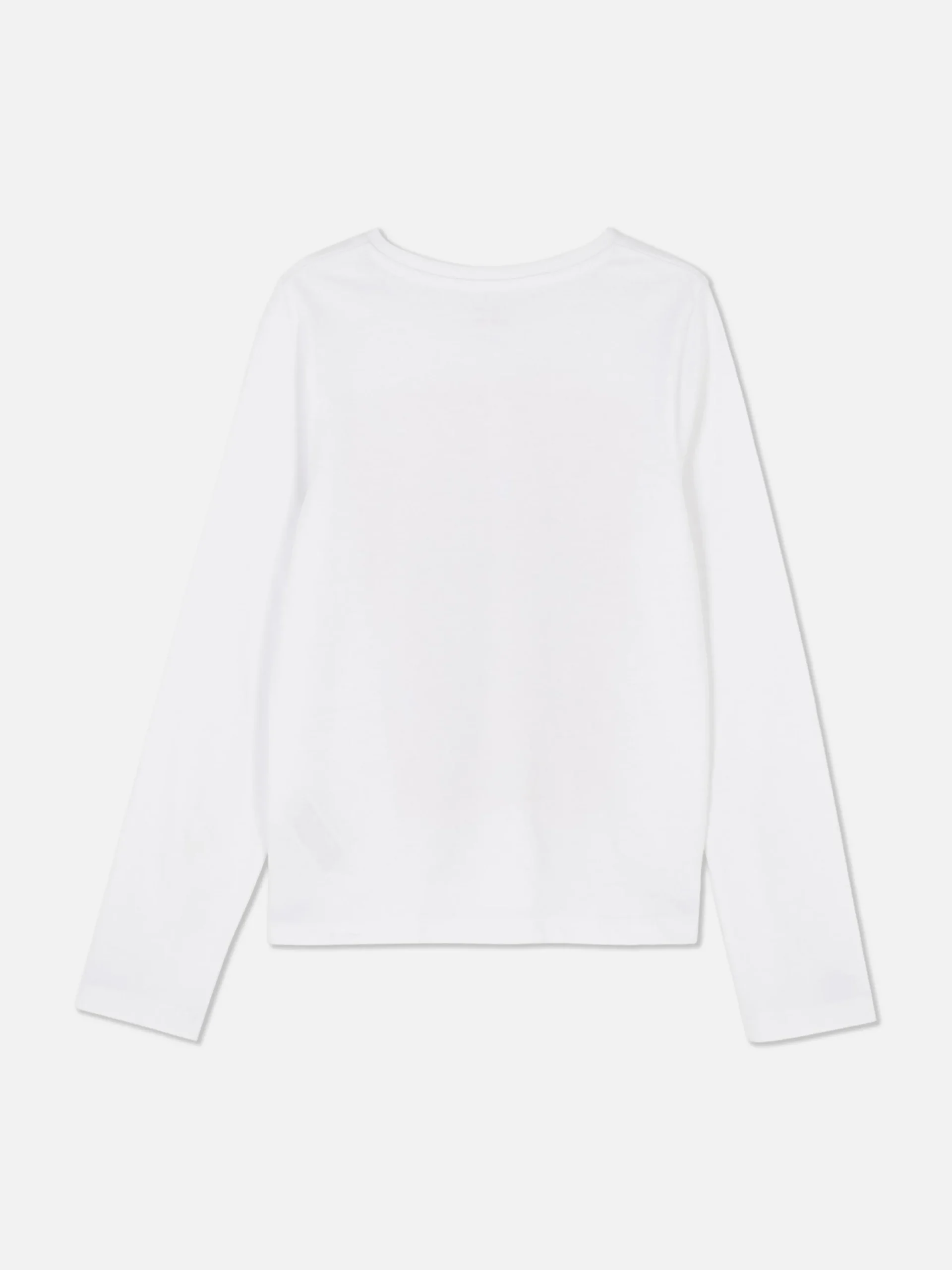 Camiseta De Manga Larga Con Estampado En El Pecho