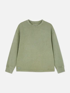 Camiseta De Manga Larga Con Efecto Lavado