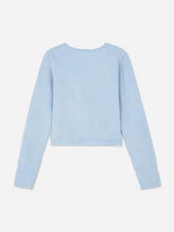 Camiseta De Manga Larga Con Lavado ácido