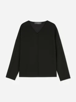 Camiseta De Manga Larga Con Detalles En Las Costuras