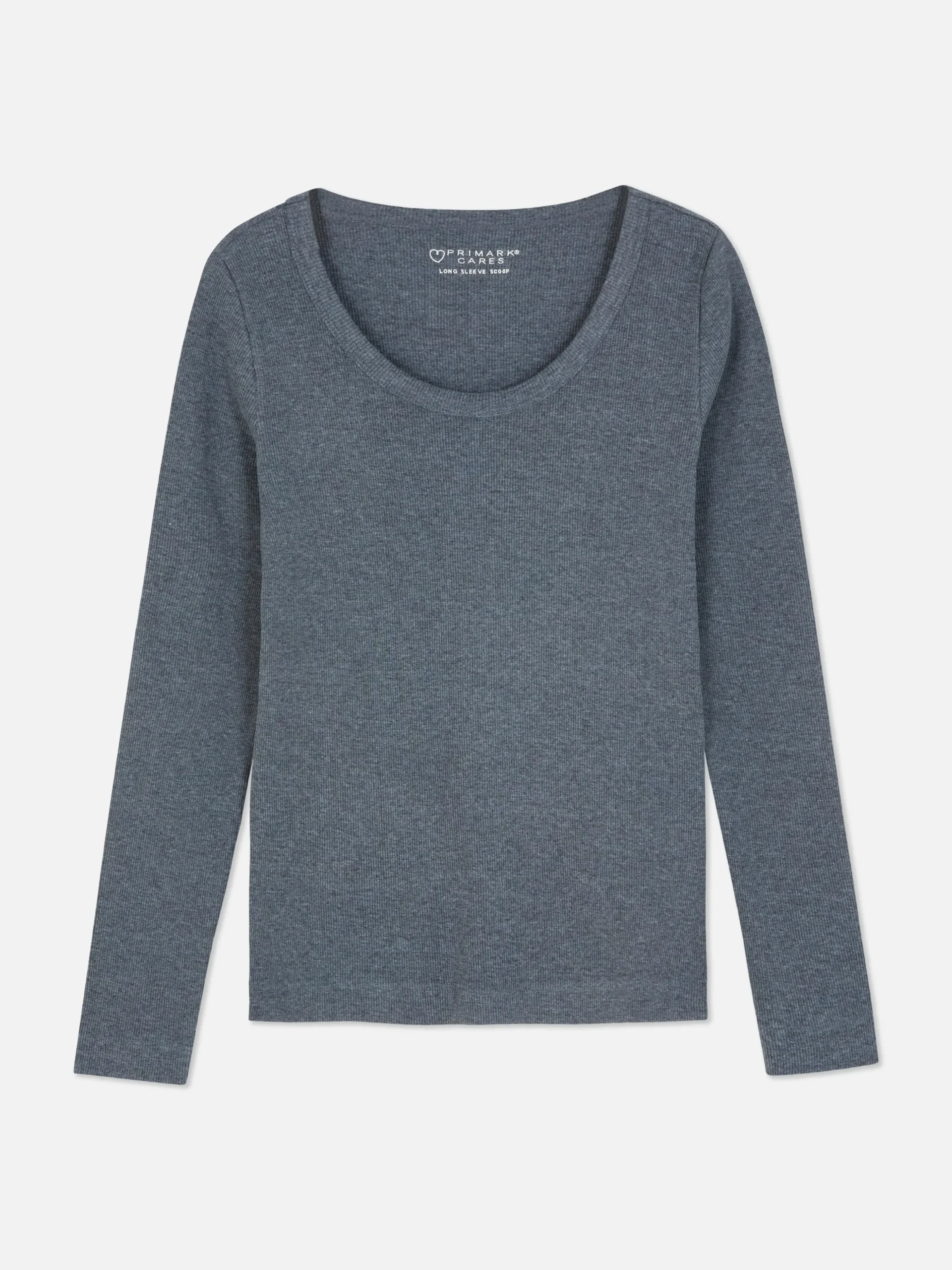 Camiseta De Manga Larga Con Escote Amplio