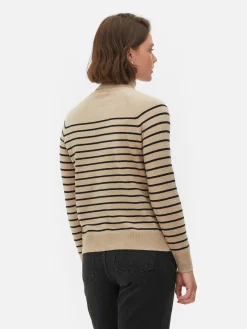 Camiseta De Manga Larga Con Cuello Vuelto