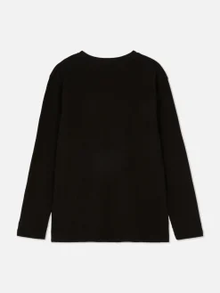 Camiseta De Manga Larga De Textura Gofrada