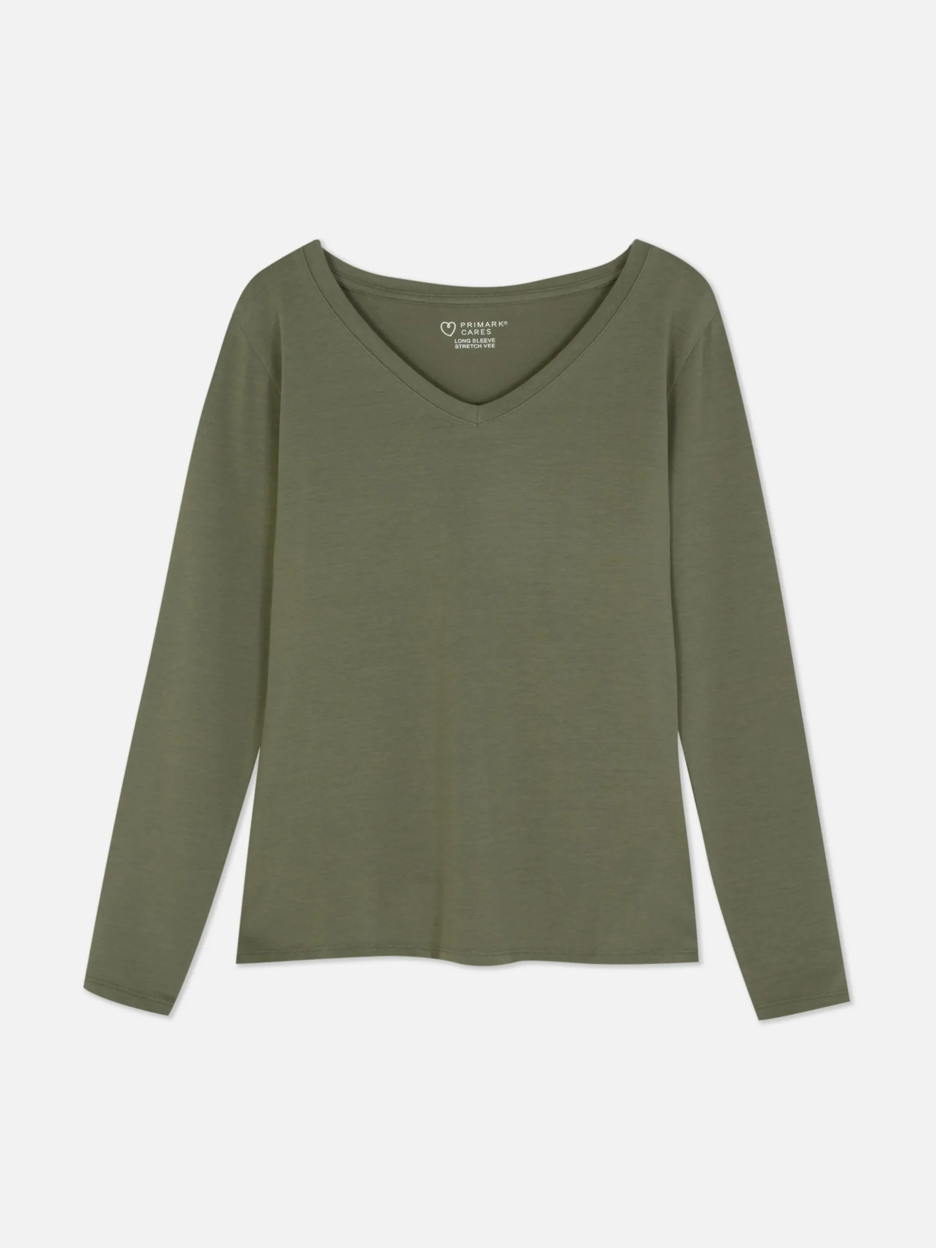 Camiseta De Manga Larga De Cuello De Pico