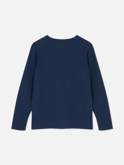 Camiseta De Manga Larga Y Textura Gofrada