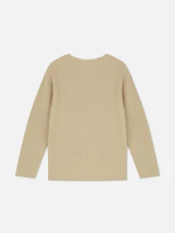 Camiseta De Manga Larga Y Textura Gofrada