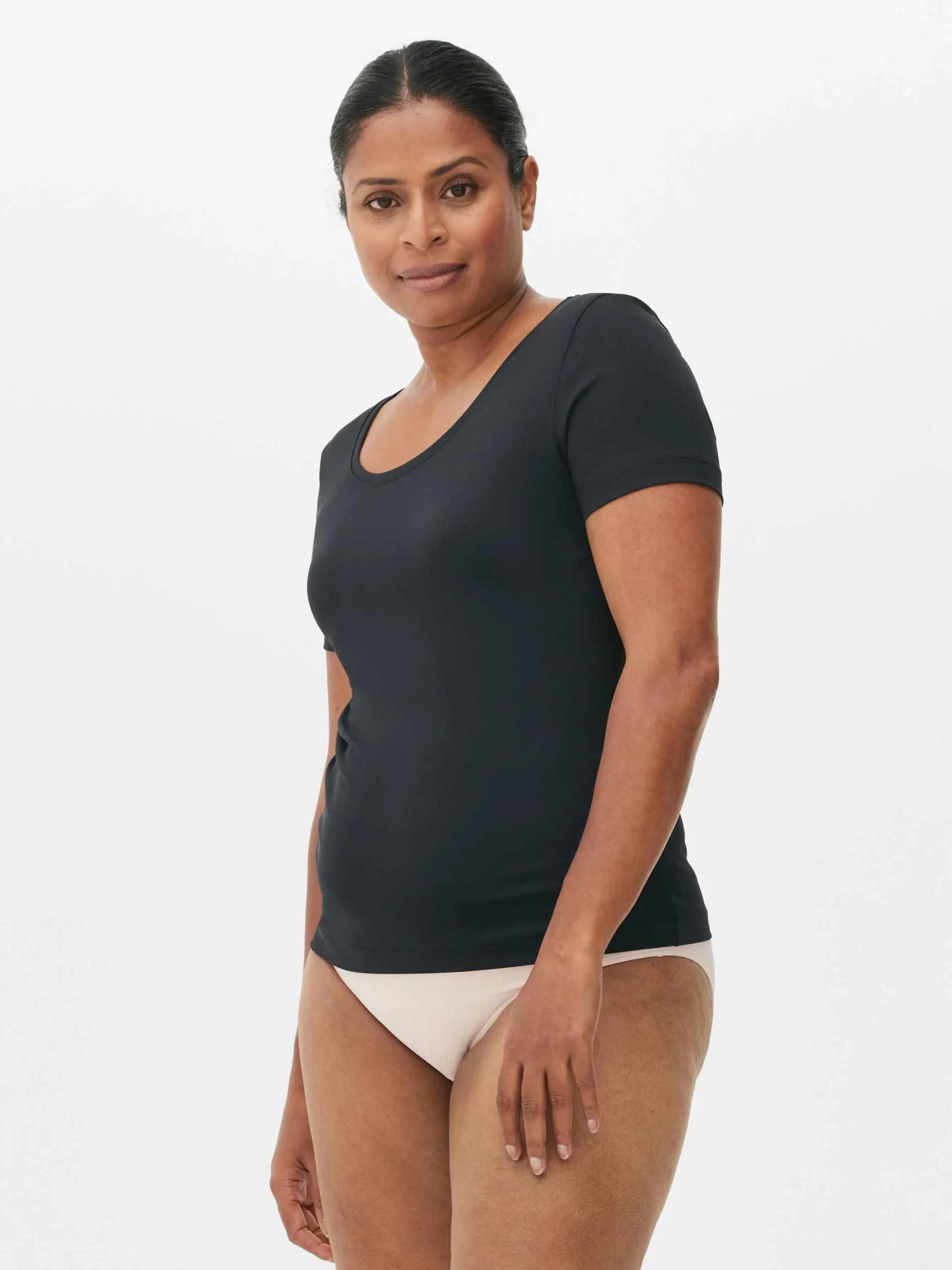 Camiseta De Pijama Con Escote Amplio Para La Menopausia