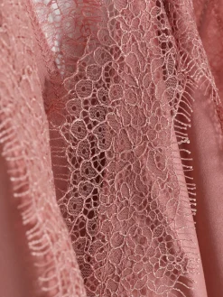 Camiseta De Pijama Con Ribete De Encaje