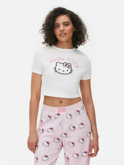 Camiseta De Pijama Corta Y Ceñida De Hello Kitty