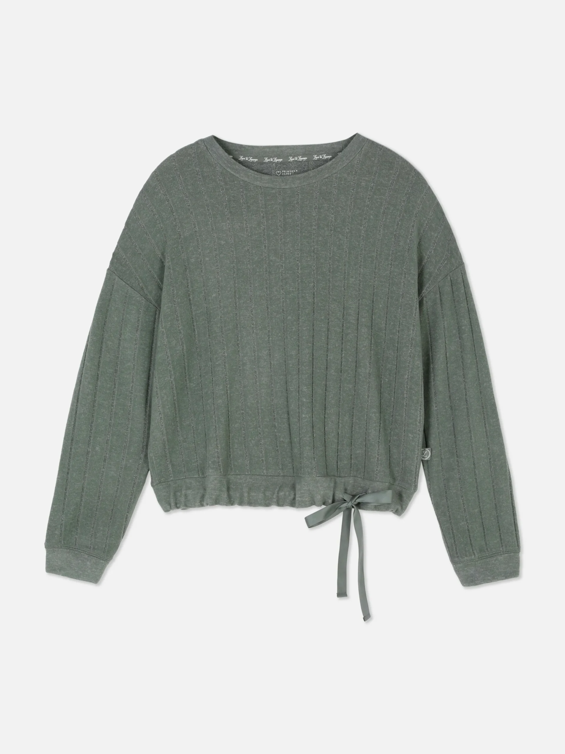 Camiseta De Pijama De Canalé Ultrasuave Con Lazo