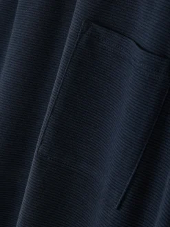 Camiseta De Pijama Otomana Acanalada Con Bolsillo