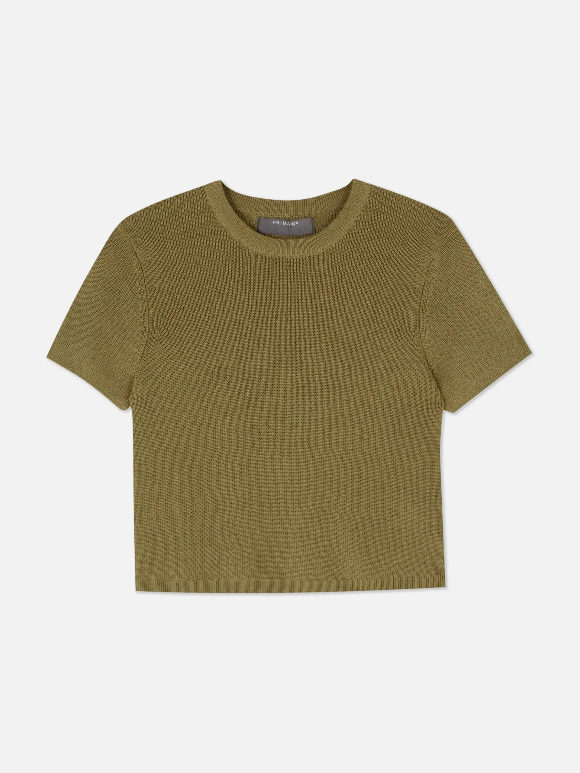 Camiseta De Punto De Cuello Redondo