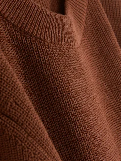 Camiseta De Punto De Cuello Redondo