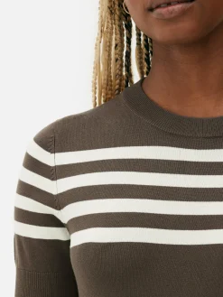 Camiseta De Punto De Manga Corta