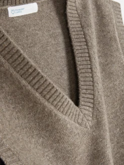 Camiseta De Punto Sin Mangas Con Cuello De Pico