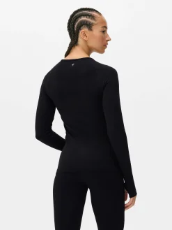 Camiseta Deportiva De Manga Larga Sin Costuras