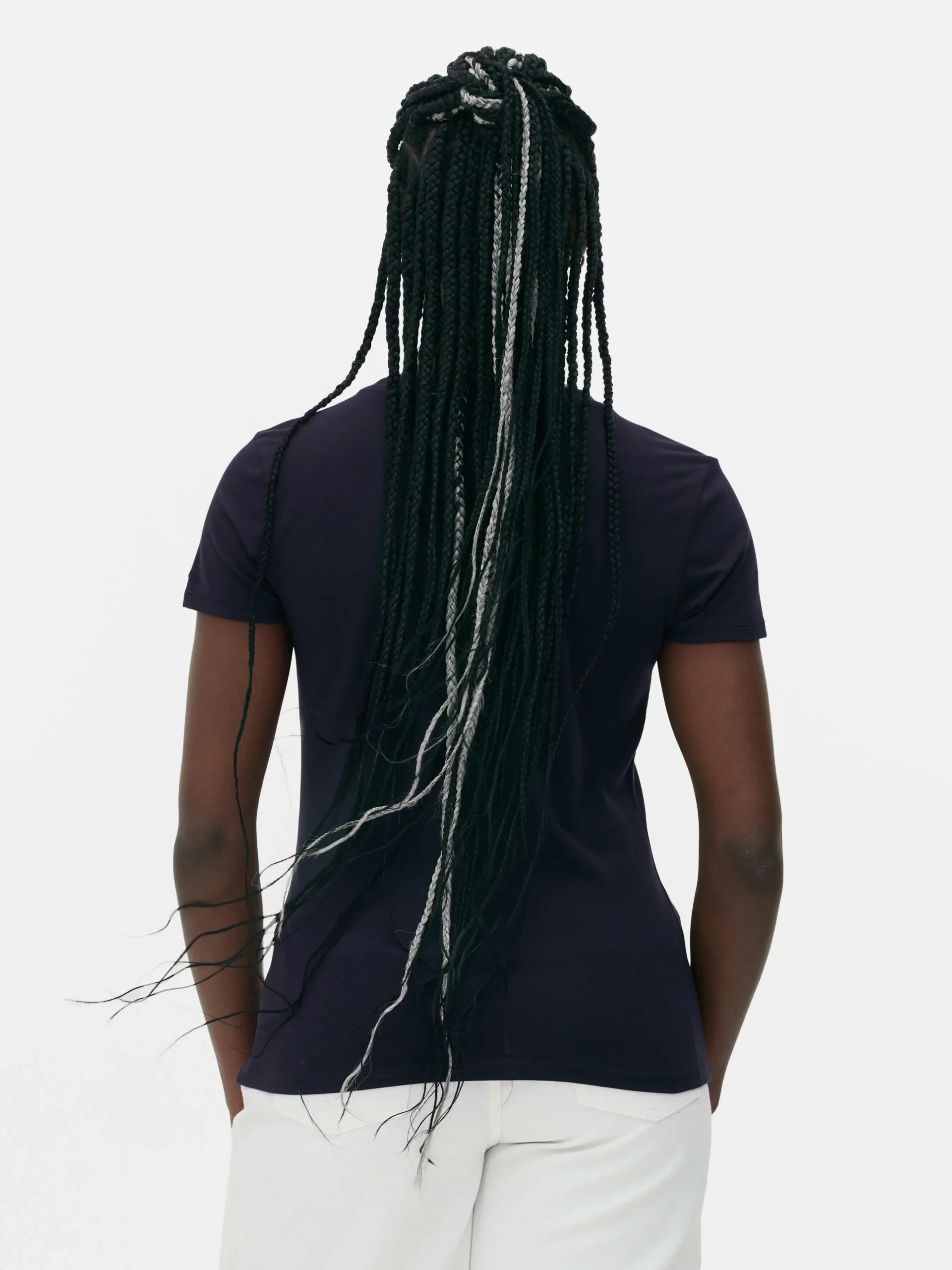 Camiseta Elástica Con Cuello Redondo