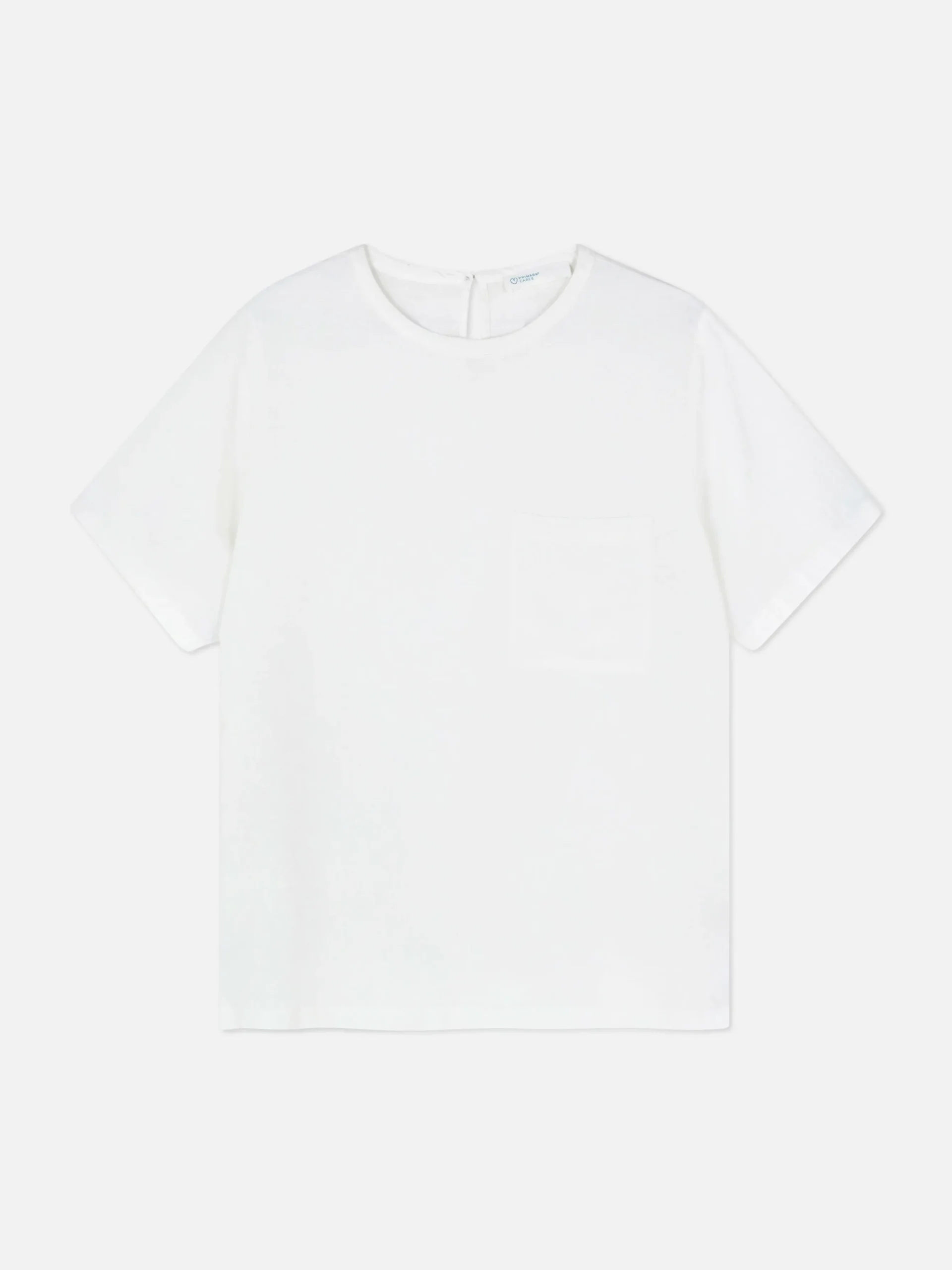 Camiseta En Mezcla De Lino Con Bolsillo