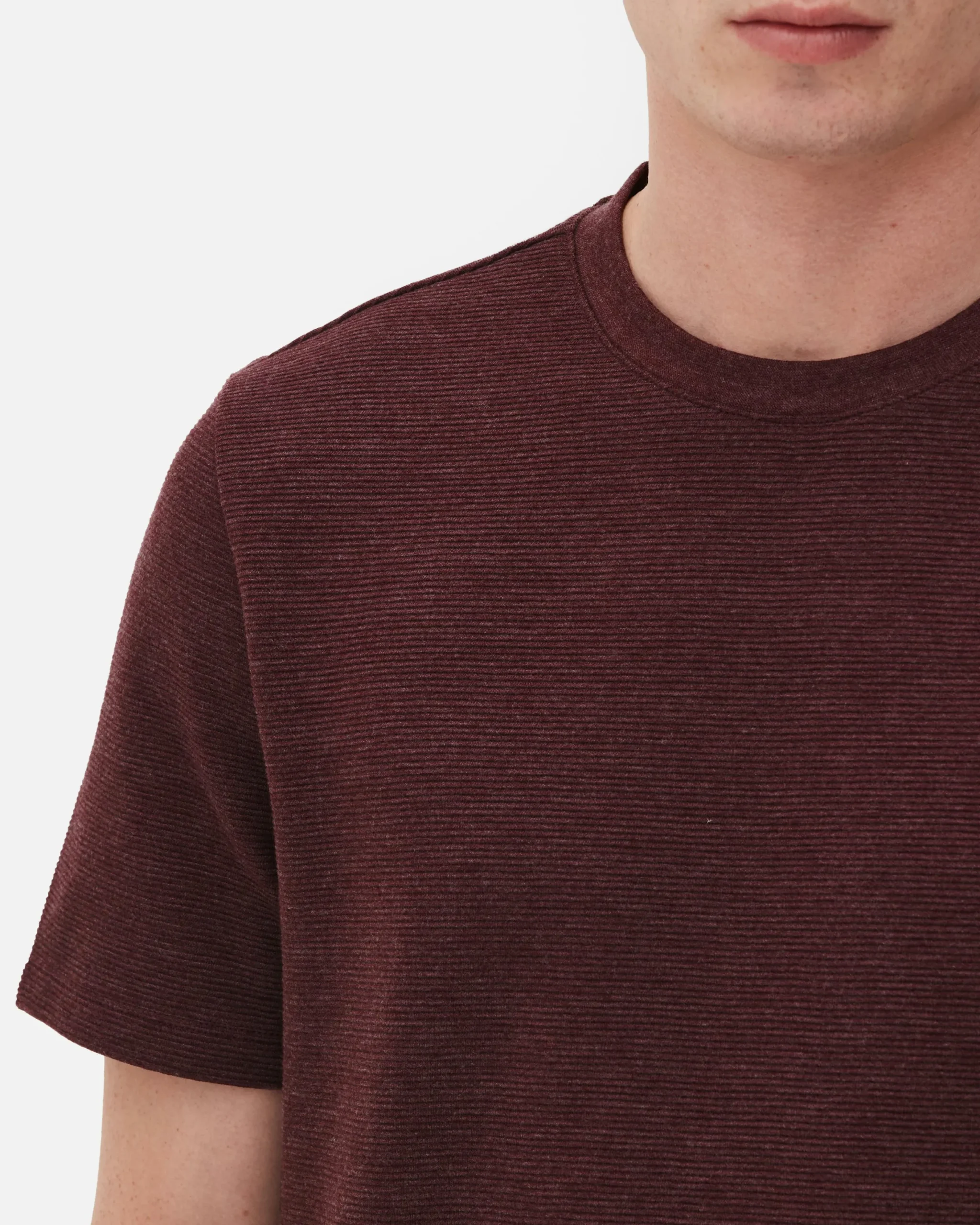 Camiseta En Tejido Otomán Acanalado