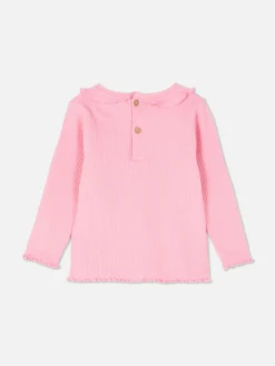 Camiseta Estampada Con Bajo Rizado