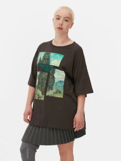 Camiseta Extragrande Con Los Cipreses De Van Gogh