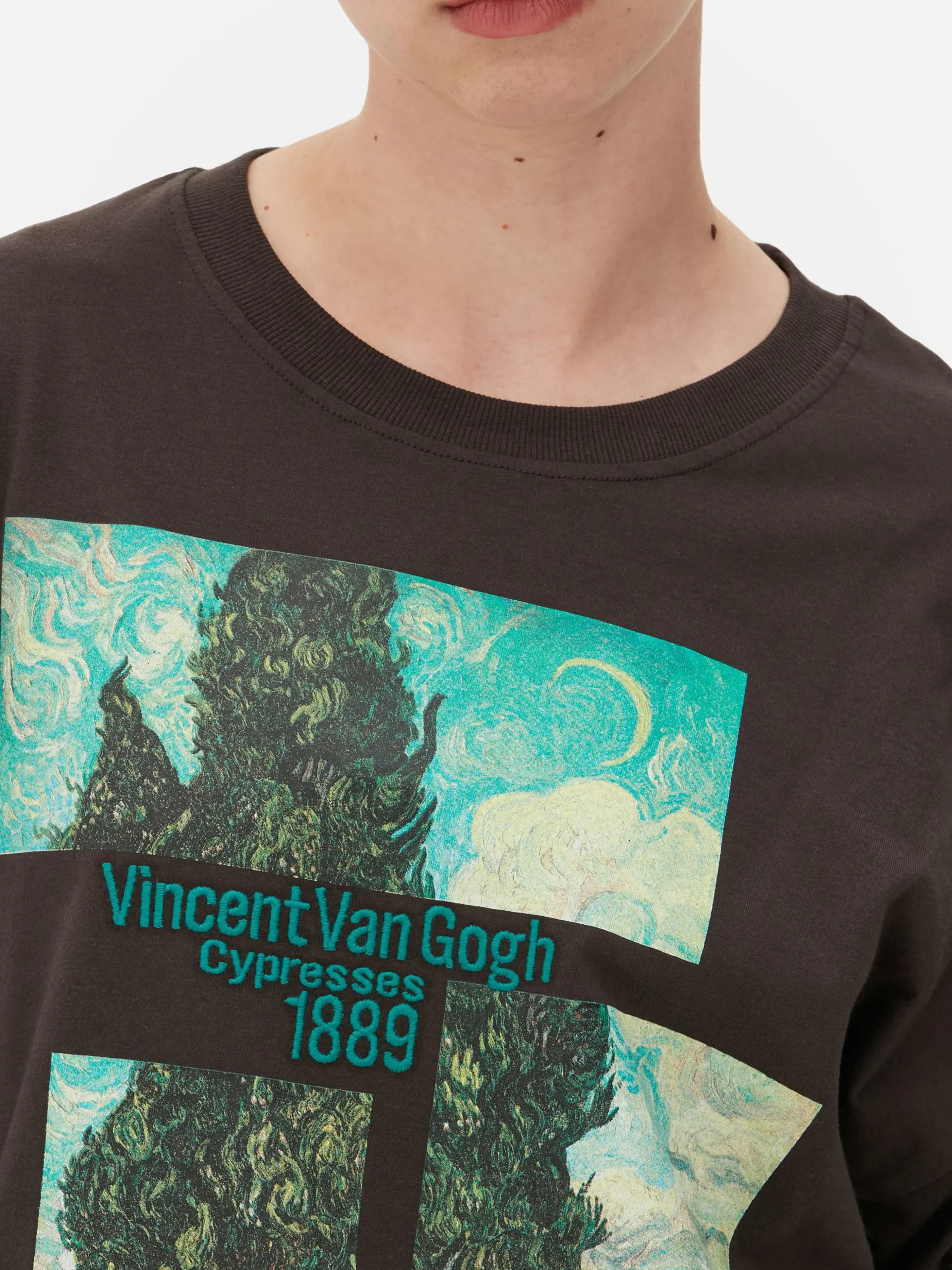 Camiseta Extragrande Con Los Cipreses De Van Gogh