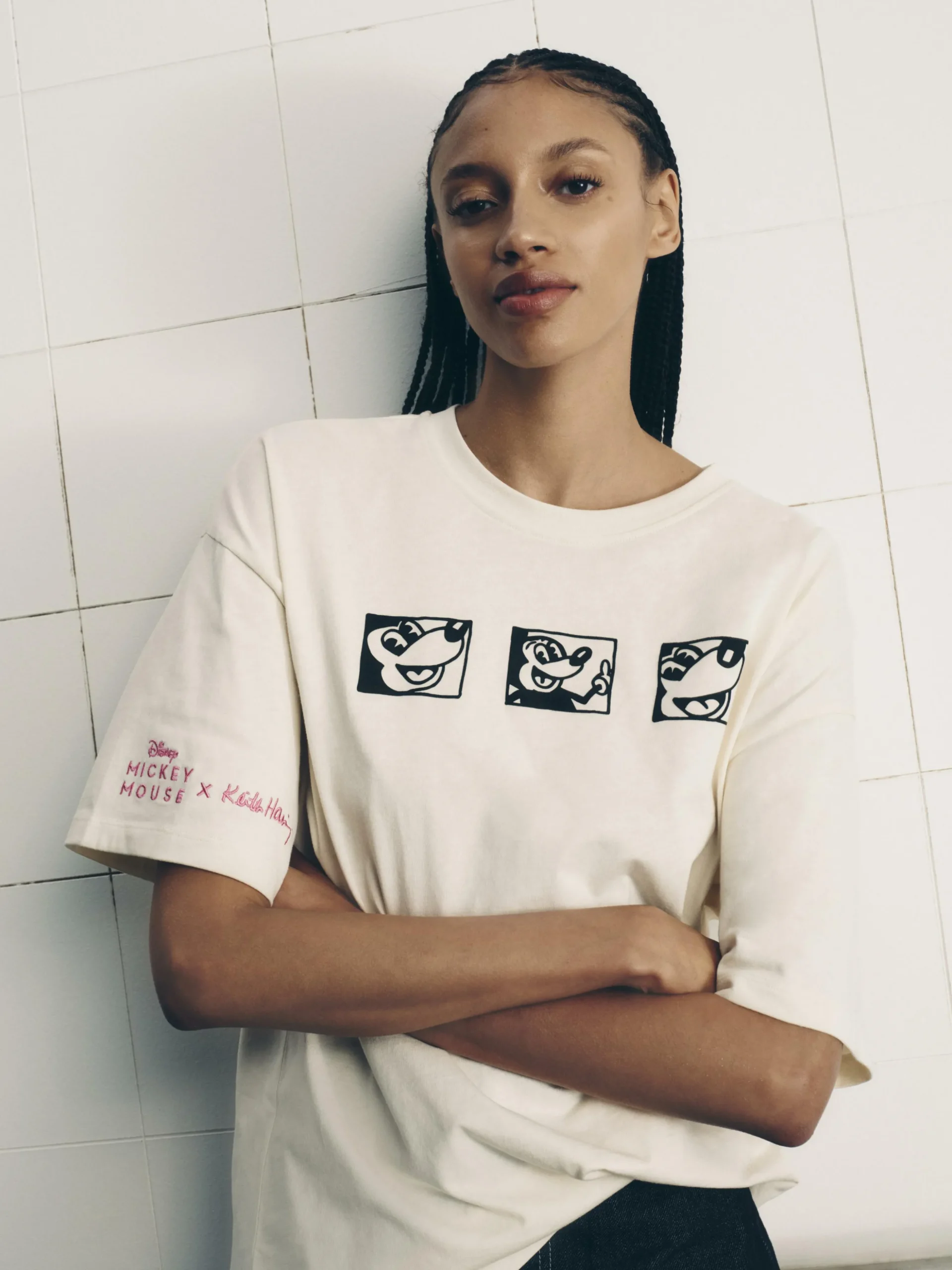 Camiseta Extragrande Mickey Mouse X Keith Haring