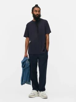 Camiseta Gofrada De Cuello Redondo