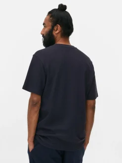 Camiseta Gofrada De Cuello Redondo