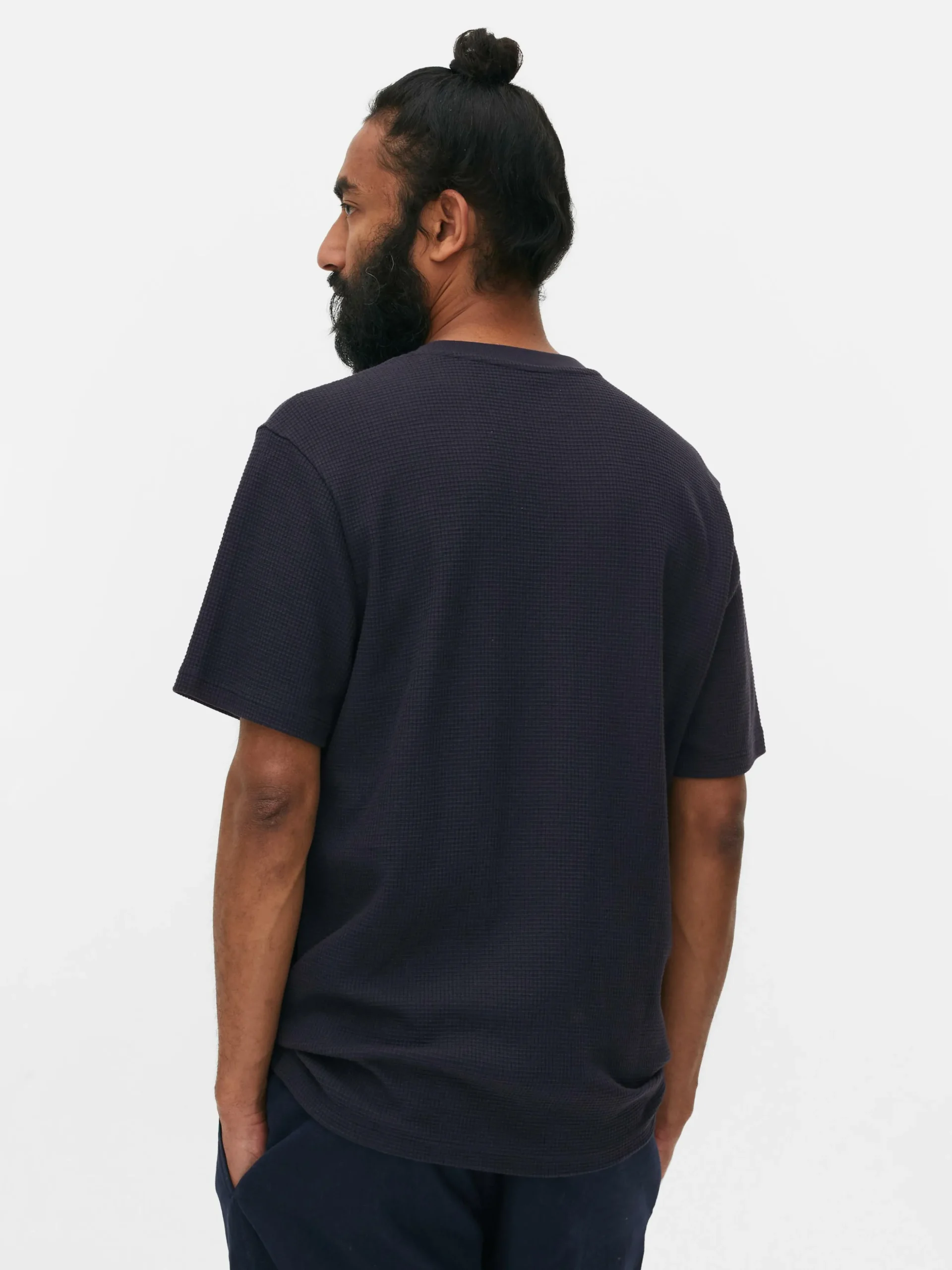 Camiseta Gofrada De Cuello Redondo