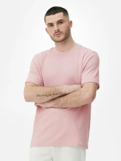 Camiseta Gofrada De Cuello Redondo