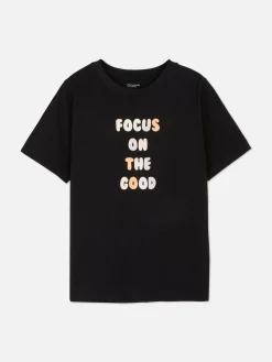 Camiseta Gráfica De Corte Recto
