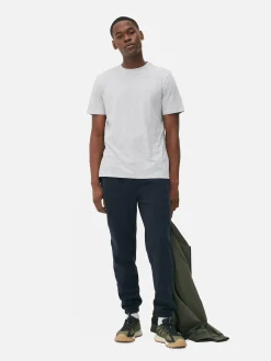 Camiseta Jaspeada De Corte Recto