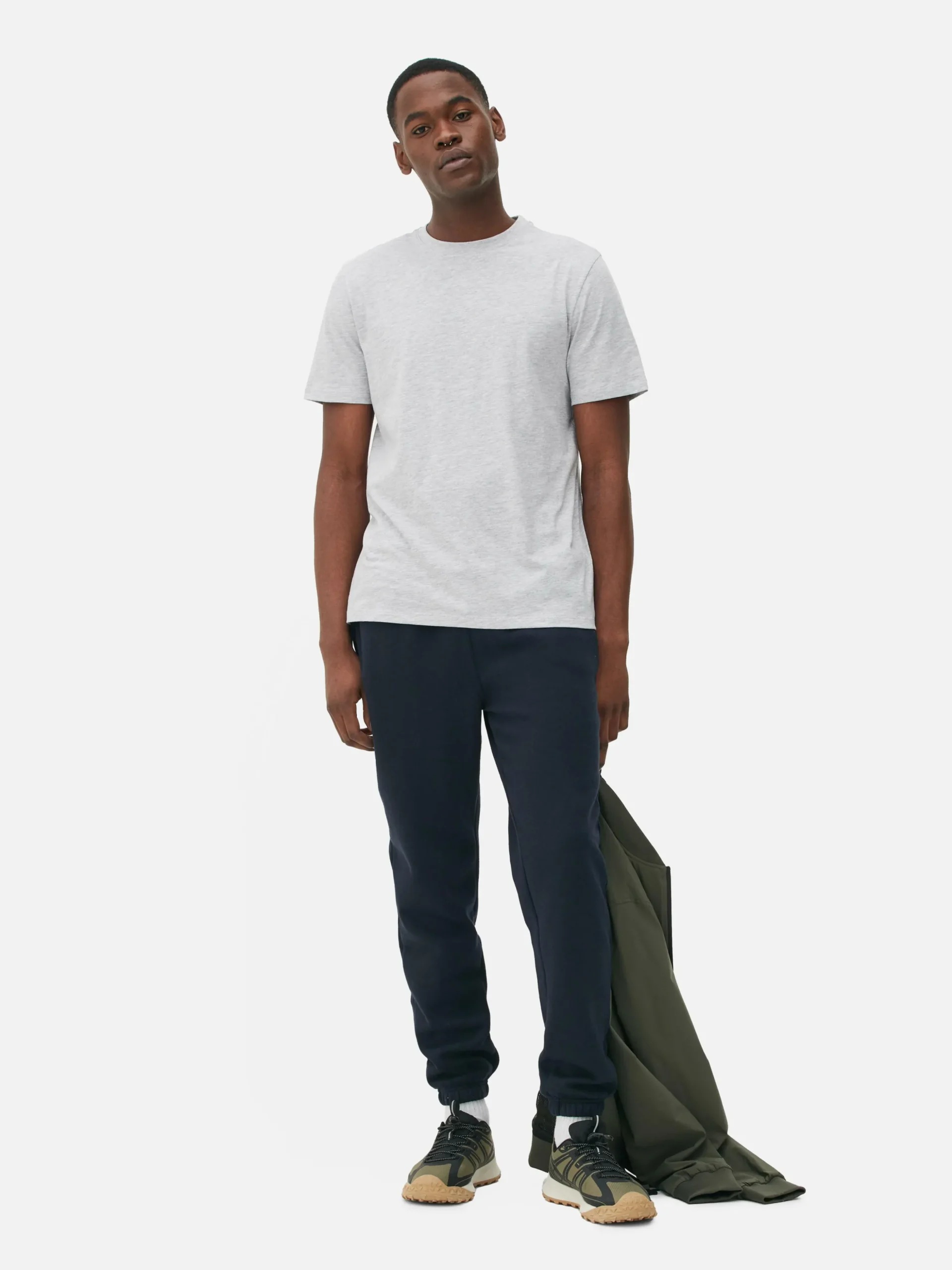 Camiseta Jaspeada De Corte Recto