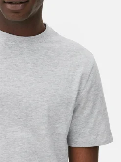 Camiseta Jaspeada De Corte Recto