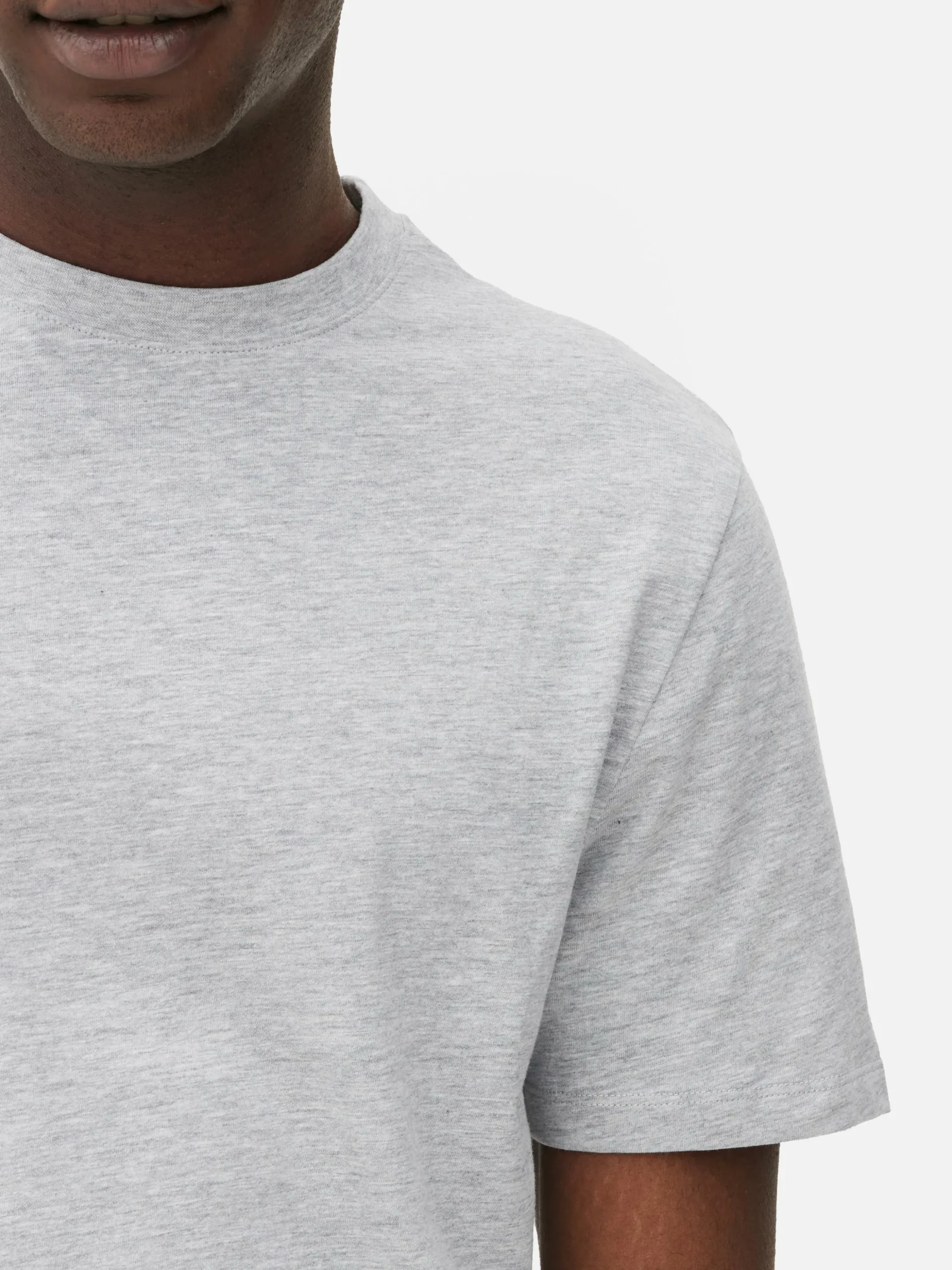 Camiseta Jaspeada De Corte Recto