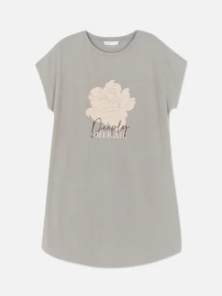 Camiseta Larga De Cuello Redondo