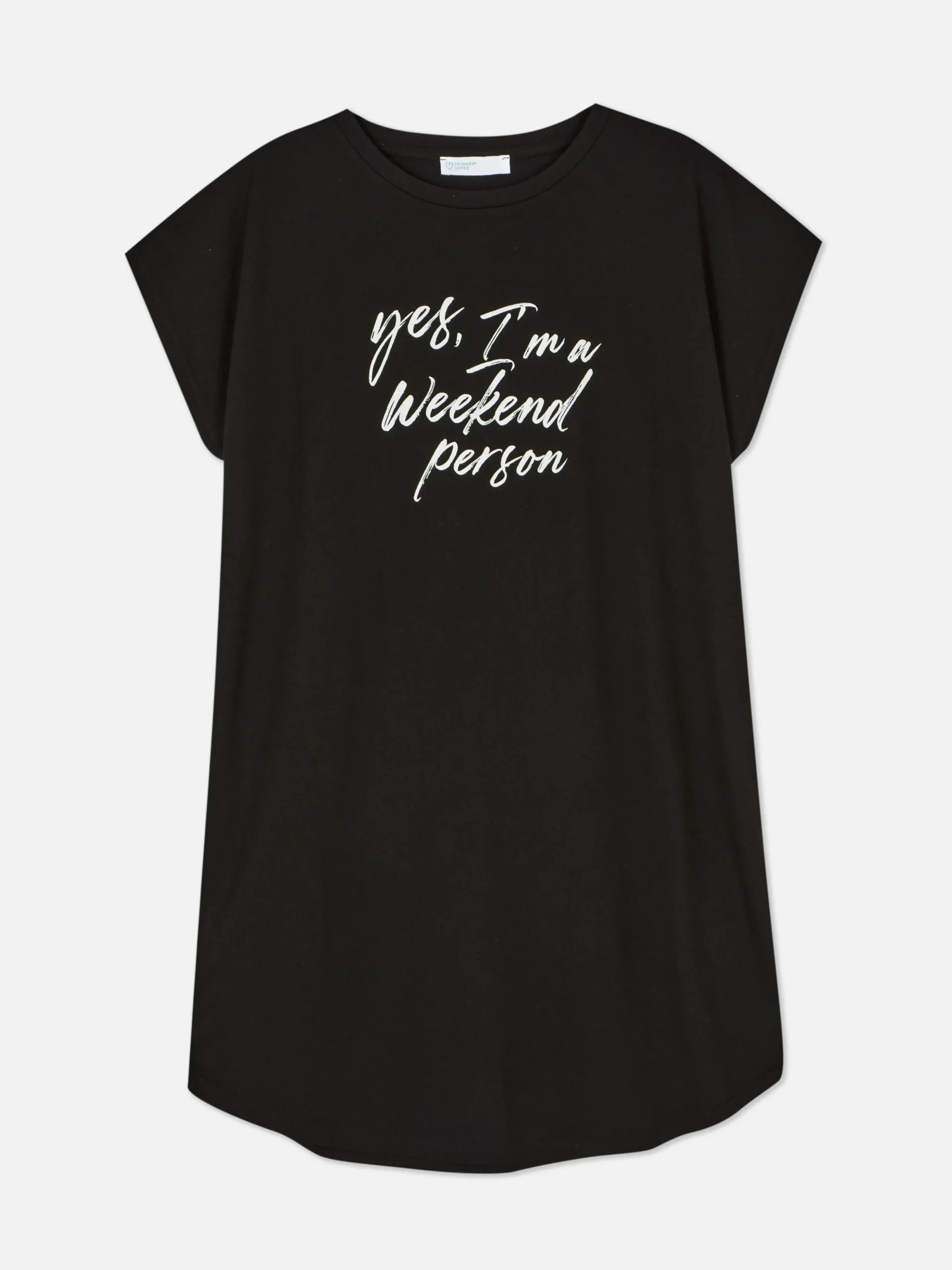 Camiseta Larga De Cuello Redondo