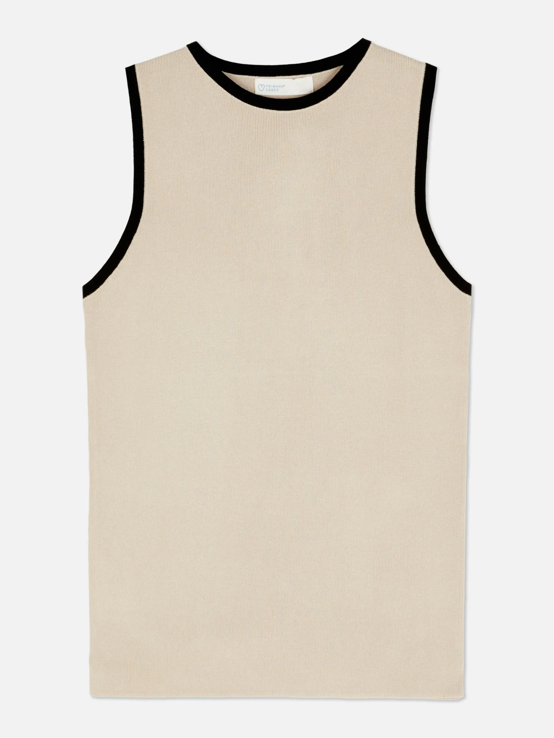 Camiseta Larga Sin Mangas De Cuello Redondo