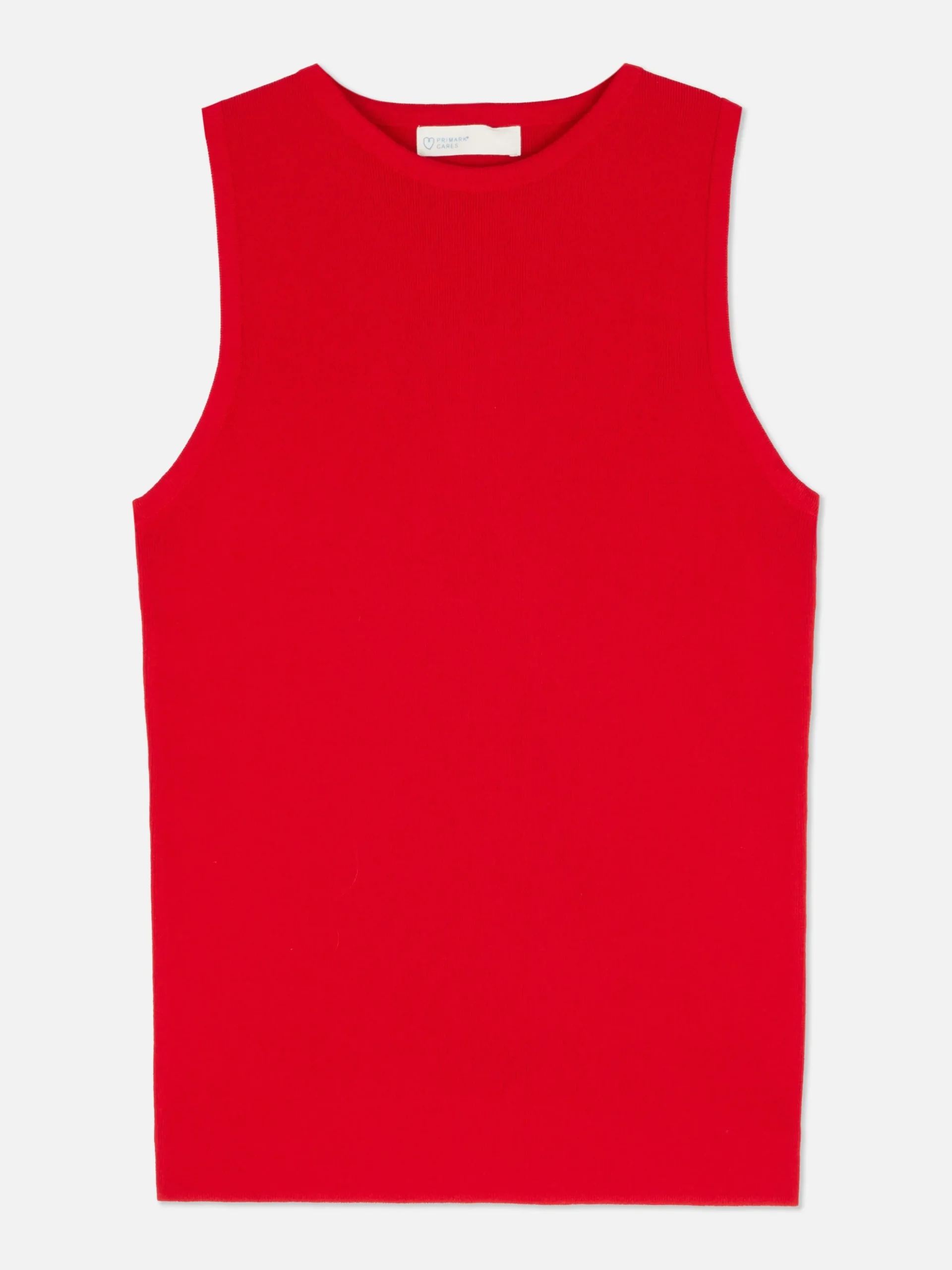 Camiseta Larga Sin Mangas De Cuello Redondo