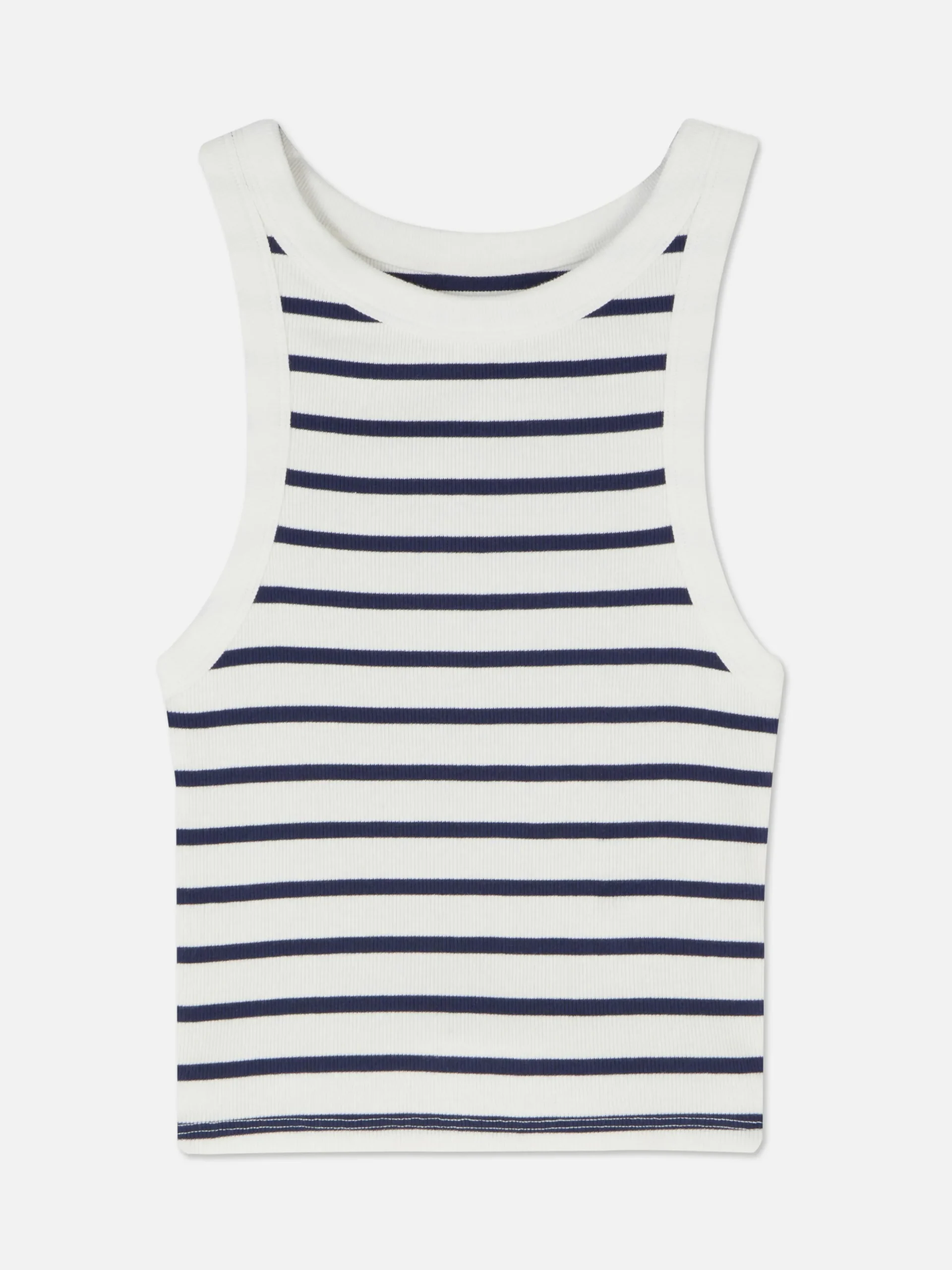 Camiseta Sin Mangas A Rayas Con Espalda Nadadora