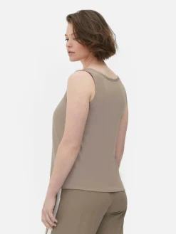 Camiseta Sin Mangas Básica De Corte Holgado