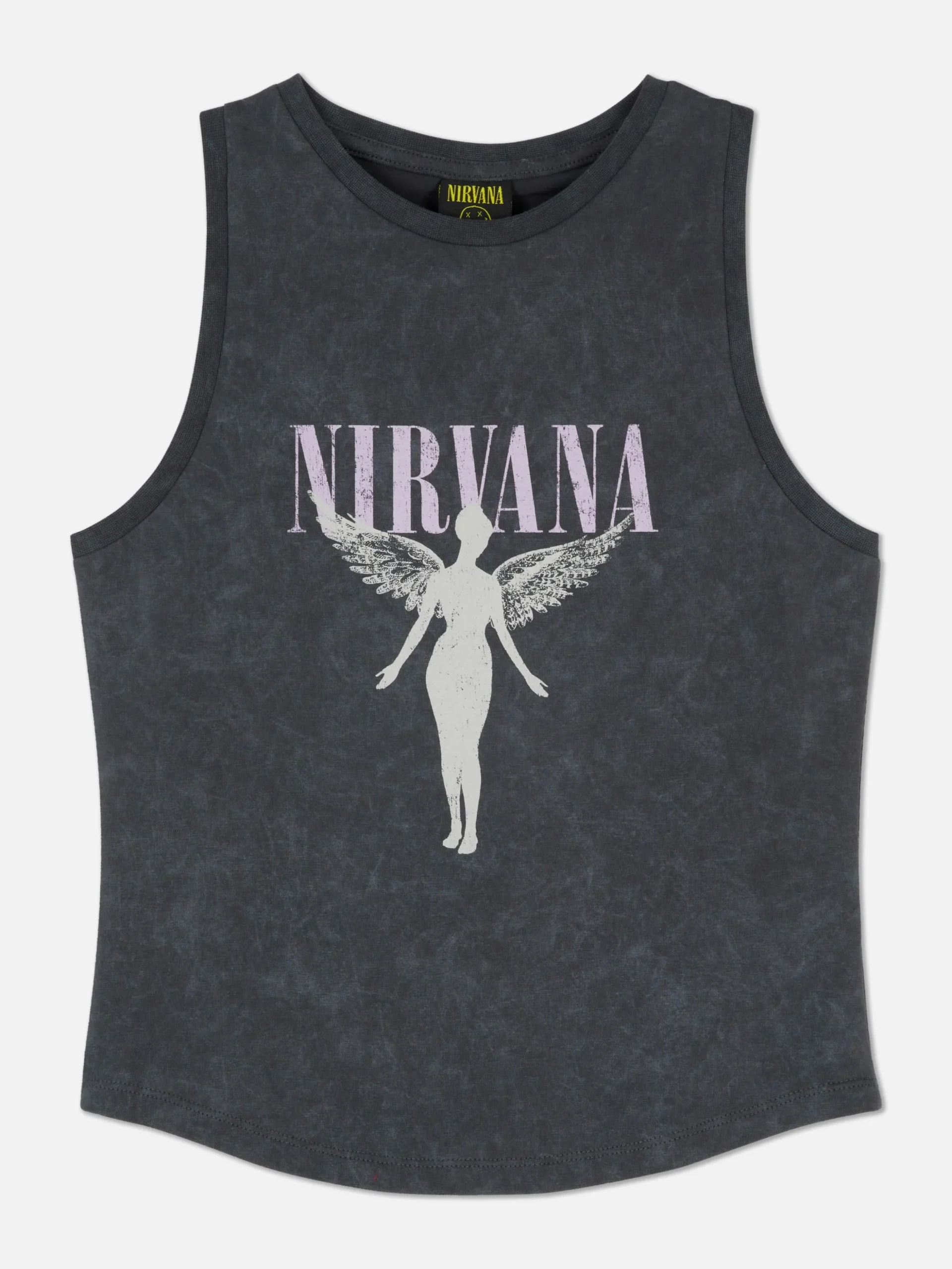 Camiseta Sin Mangas Con Lavado ácido De Nirvana