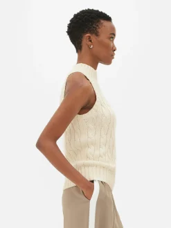 Camiseta Sin Mangas De Punto De Ochos