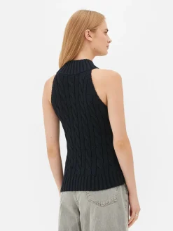 Camiseta Sin Mangas De Punto De Ochos